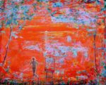 Le désespoir de Simon n'ayant plus d'orange de cadmium pour peindre son soleil 81 cm x 65 cm 2013