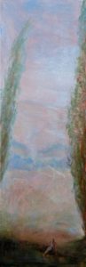 Nymphe succombant au charme d’un Satyre 20 cm x 60 cm 2014