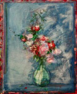 Le bouquet peint par Maryvonne, un matin vers 8h30 61 cm x 50 cm 2014