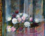 Chez Madeleine, les reflets de son bouquet dans sa glace 41 cm x 33 cm 2014