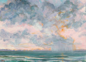 Le ciel tricotait ses nuages avec les gris de la Pompadour - 46cm x 33cm - 2021