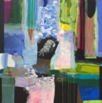 Quand j'étais à l'école j'allais voir chaque jour ta main gantée dans le plus beau tableau du monde, puis constamment ma mémoire récitait comme un chapelet les gris qui te composaient dans une multitude de couleurs. - 100cm x 100cm - 2025