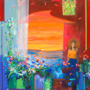 Tu es sans doute l'autre fille que je n'ai pas eu, que de larmes brûlantes versées sur ces horizons lointains. - 80cm x 80cm - 2025