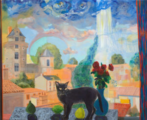 Arsène vivait sur les toits à toute heure, parfois châtelain et gentleman, parfois mendiant ou cambrioleur. - 61cm x 50cm - 2025