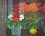 Tu t'étais endormie, un livre éteint dans ta main, une fleur suspendait ton rêve empli de désir. - 41cm x 33cm - 2025
