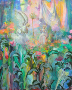 L'Annonciation: "Ave, María, grátia plena.." - 92cm x 73cm - 2025