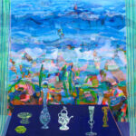 Depuis ta fenêtre je contemplais ta collection romaine, ta main frôlait la mienne, brûlante comme le volcan au loin. - 100cm x 100cm - 2025
