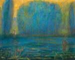 C'était une fin d'été presque tranquille, d'un feuillage naissait l'incertitude. - 100cm x 81cm - 2025