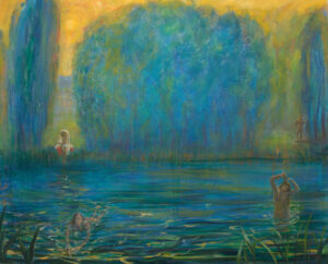 C'était une fin d'été presque tranquille, d'un feuillage naissait l'incertitude. - 100cm x 81cm - 2025