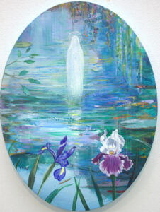 Il y eut tout à coup sur le bassin un souffle odorant de rose, puis un grand silence blanc de volupté inappropriable. - 40cm x 30cm - 2025