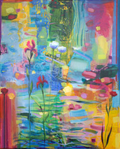Dans le jardin inondé de sillons musicaux, de téméraires héroïnes chantaient. - 41cm x 33cm - 2025