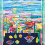 C'était un matin frais et sucré, tu m'avais dit ta préférence pour les prunes. - 100cm x 100cm - 2025