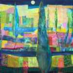 Les soirs de pleine lune, nous admirions le paysage chanter des Alléluias. - 80cm x 80cm - 2025