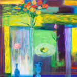 Au bord de ta fenêtre, vers le jardin, la vie toujours se tisse car toute chose dans ton cœur demeure. - 120cm x 120cm - 2025