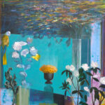 "La fête est finie, la fête est finie…". Tes baisers étaient sourds aux paroles écervelées du psittaciforme. - 100cm x 100cm -