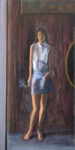(Apparition) Il m'arrivait parfois de rentrer tard et d’apercevoir au fond d'un couloir, la fille que nous aurions pu avoir. - 60cm x 30cm -