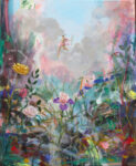L'effroi d'Hermès venant sauver le jardin de Flore après la tempête. - 61cm x 50cm -