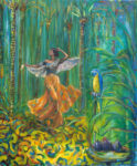 Oh ! Loula, quand la nuit pour quelques pennies tu dansais le raqs sharqi, je devenais ivre du seul vol de tes ailes, mon ange. - 60cm x 50cm - 2026