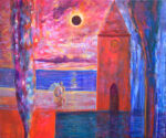 Le soir de l'éclipse, même l'ange gardien de ton cœur admirait l'étrange phénomène . - 64cm x 55cm - 2026